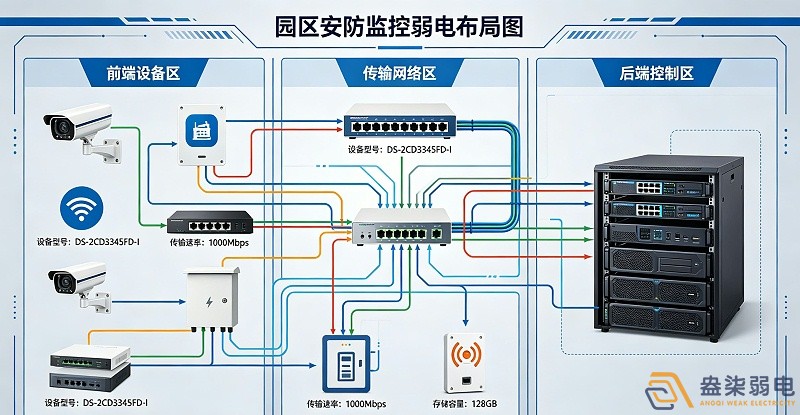 成都園區安防監控整體弱電布局施工